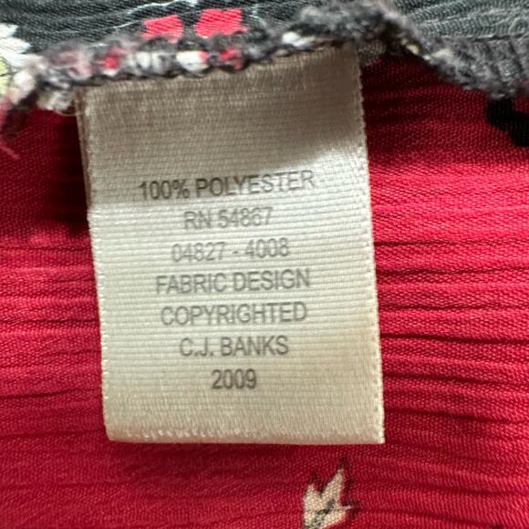 CJ Banks Top Womens 3X Floral Paisley Multicolor Career Casual Office Button Up - Picture 6 of 7